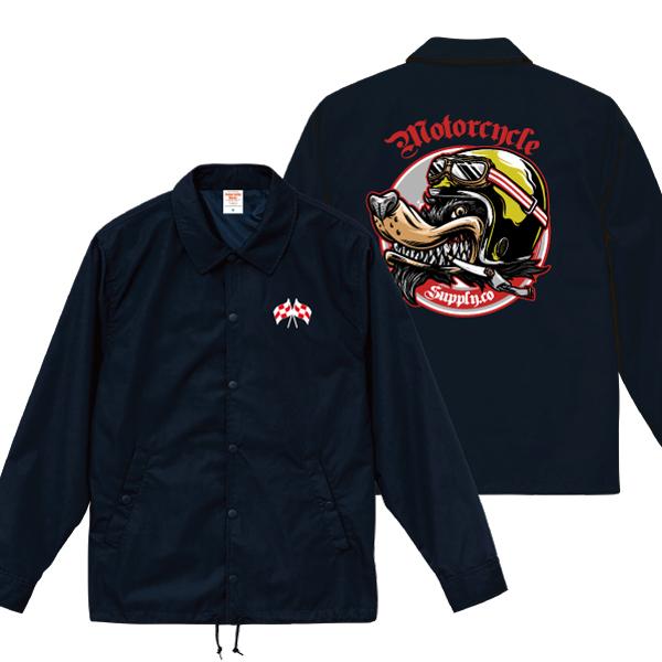 ウルフMotorcycle Supply コーチジャケット オオカミ 狼 バイカー