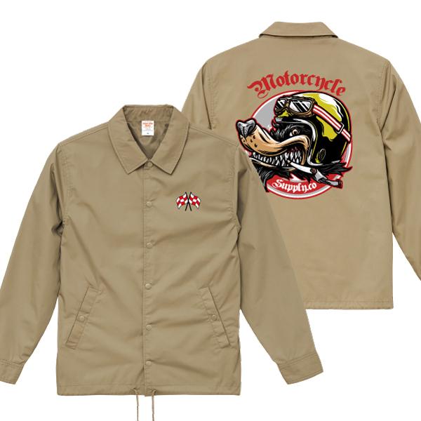 ウルフMotorcycle Supply コーチジャケット オオカミ 狼 バイカー