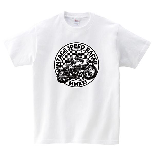ビンテージスピードレーサー Tシャツ カフェレーサー バイカー バイク