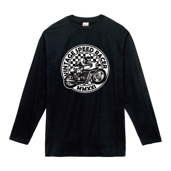 ビンテージスピードレーサー ロンT 長袖Tシャツ カフェレーサー