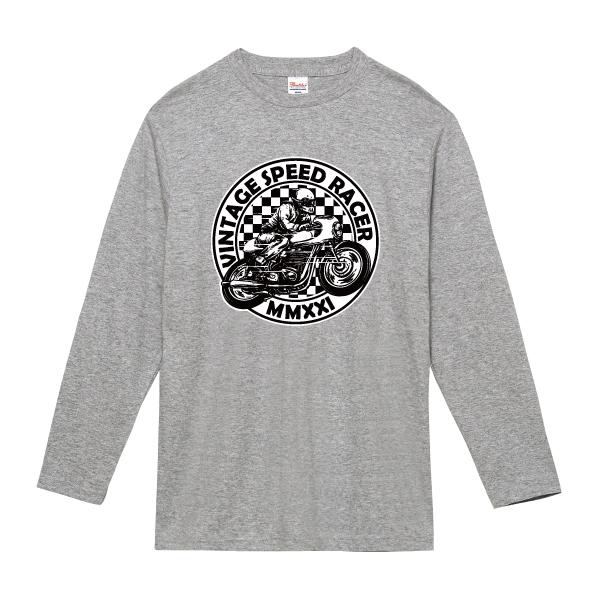 ビンテージスピードレーサー ロンT 長袖Tシャツ カフェレーサー