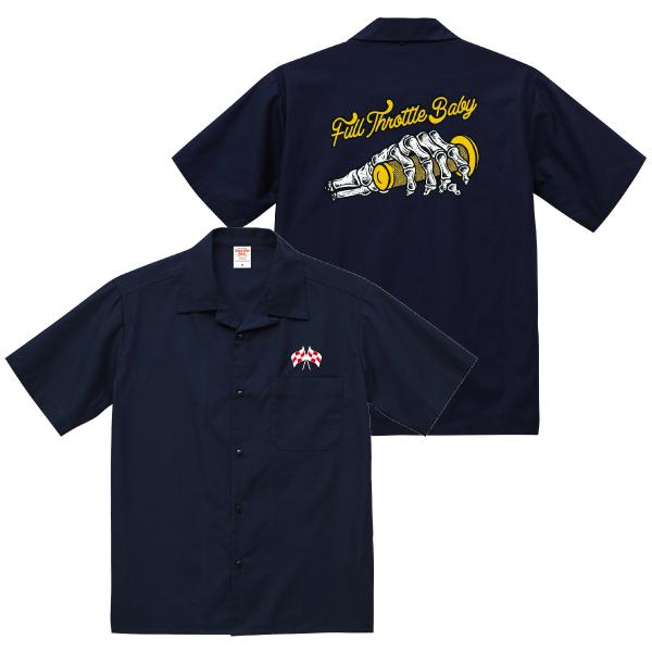Full Throttle Baly オープンカラーシャツ 半袖 バイカー バイク アメ