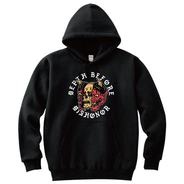 般若スカル パーカー バイカー ドクロ スカル バイク チョッパー