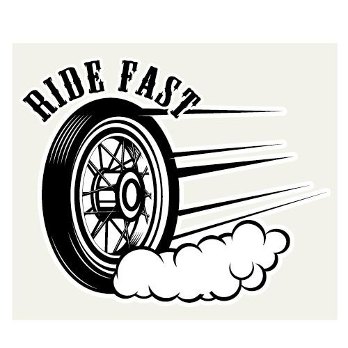 Ride Fast バーンナウト ステッカー バイカー アメ車 91 113ミリ シール 車用ステッカー Scr 38 森山印刷所 通販 Yahoo ショッピング