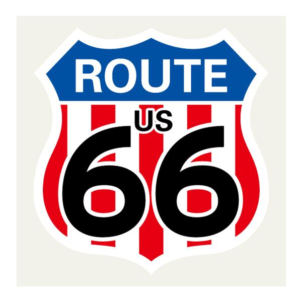 ルート66 ステッカー 97×103ミリ シール 車用 パソコン用 スーツケース