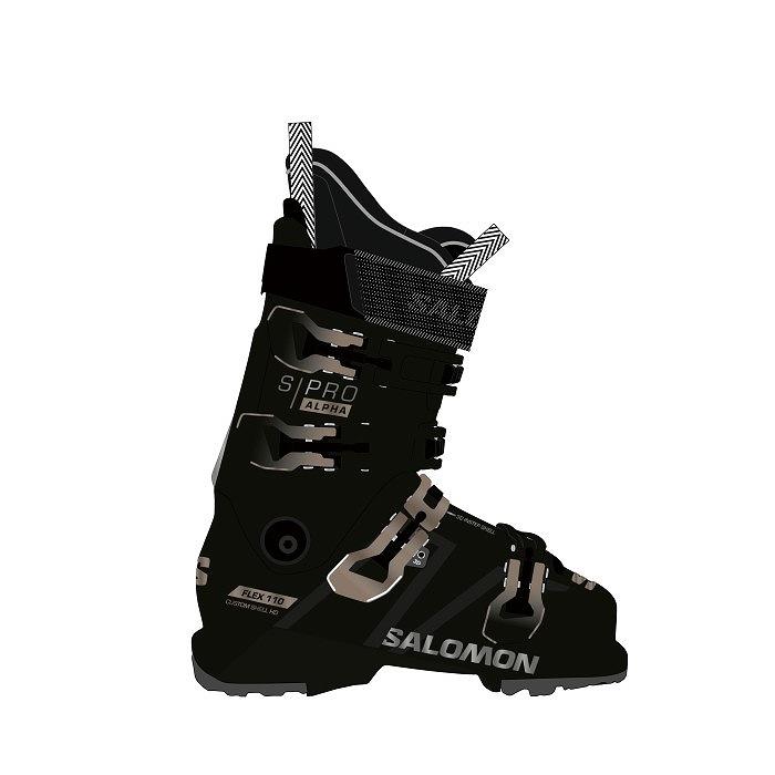 サロモン スキーブーツ 2024 SALOMON S/PRO ALPHA 110 GW BK/TIT エスプロ アルファ 23-24｜moriyamasports｜05