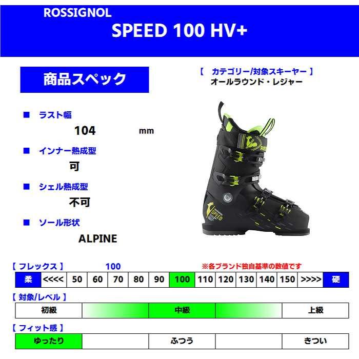 ROSSIGNOL ロシニョール スキーブーツ 2025 SPEED 100 HV+ BK ROSSIGNOL ロシニョール スキーブーツ 2025 SPEED 100 HV+ BK