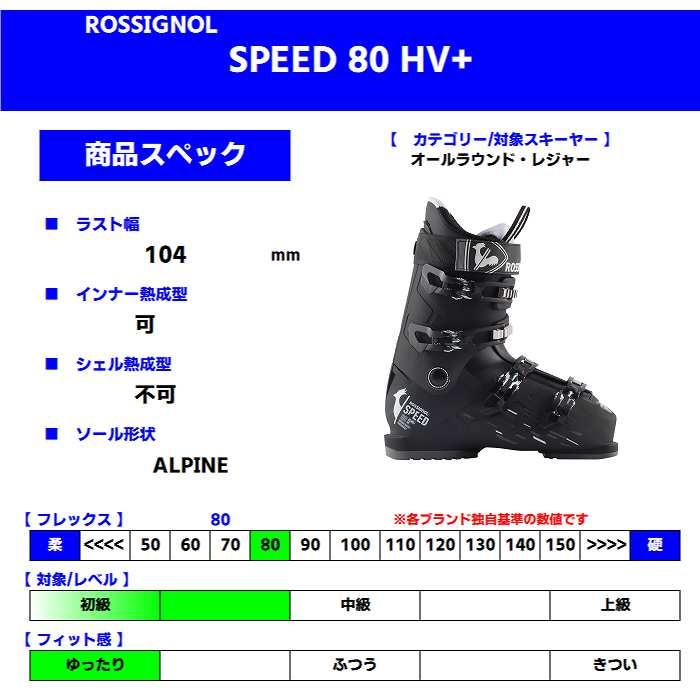 ROSSIGNOL ロシニョール スキーブーツ 2025 SPEED 80 HV+ BK ROSSIGNOL ロシニョール スキーブーツ 2025 SPEED 80 HV+ BK