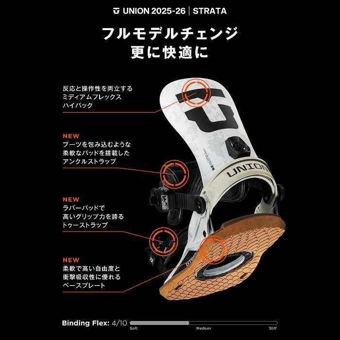 UNION STRATA スノーボードビンディング オレンジ UNION BINDING スノーボード ビンディング（色：オレンジ系