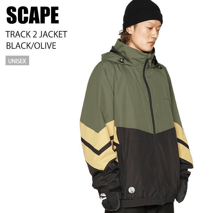 SCAPE エスケープ ウェア TRACK 2 JACKET 22-23 BLACK/OLIVE メンズ