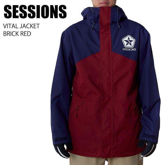 ★SESSIONS スノーボード ジャケット[VITAL JACKET](S) SESSIONS セッションズ VITAL JACKET BRICK RED 23-24 ボードウェア