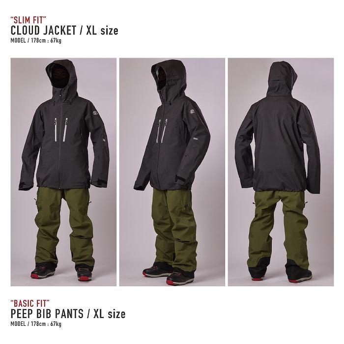 UNFUDGE アンファッジ CLOUD JACKET CHARCOAL 24-25 ボード UNFUDGE アンファッジ CLOUD JACKET CHARCOAL 24-25 ボード
