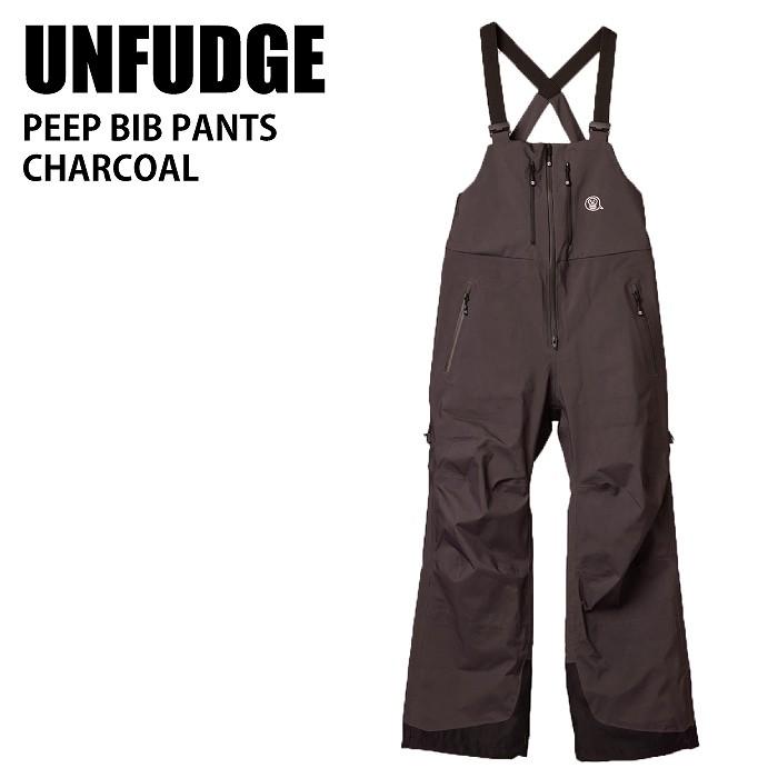 UNFUDGE アンファッジ PEEP BIB PANTS STANDARD FIT CHARCOAL 24-25 