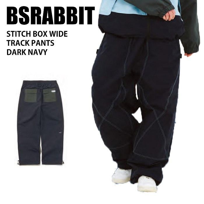 BSRABBIT ビエスラビット STITCH BOX WIDE TRACK PANTS DARK BSRABBIT ビエスラビット STITCH BOX WIDE TRACK PANTS DARK