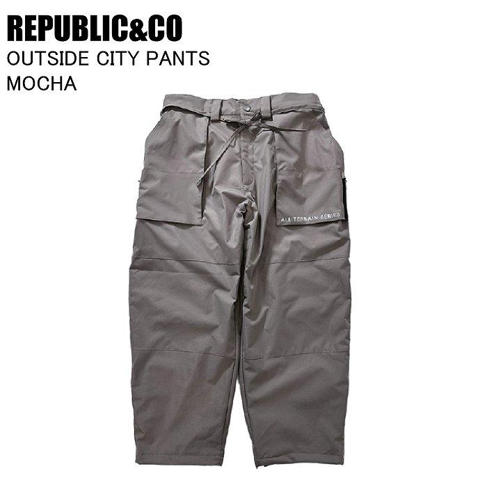 REPUBLIC&CO リパブリック OUTSIDE CITY PANTS アウトサイドシティパンツ MOCHA スノーボード ウェア パンツ リパブリックウェア REPUBLIC&CO リパブリック OUTSIDE CITY PANTS アウトサイドシティ