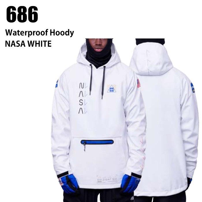 686 シックスエイトシックス ウェア WATERPROOF HOODY 23-24 NASA WHITE メンズ ジャケット スノーボード