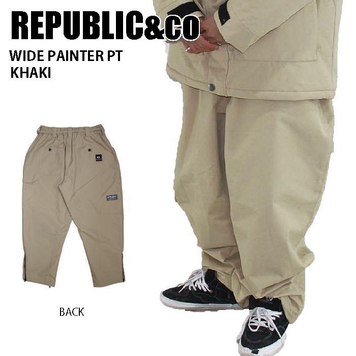 REPUBLIC&CO リパブリック ウェア WIDE PAINTER PT 23-24 KHAKI REPUBLIC&CO リパブリック ウェア WIDE PAINTER PT 23-24 KHAKI