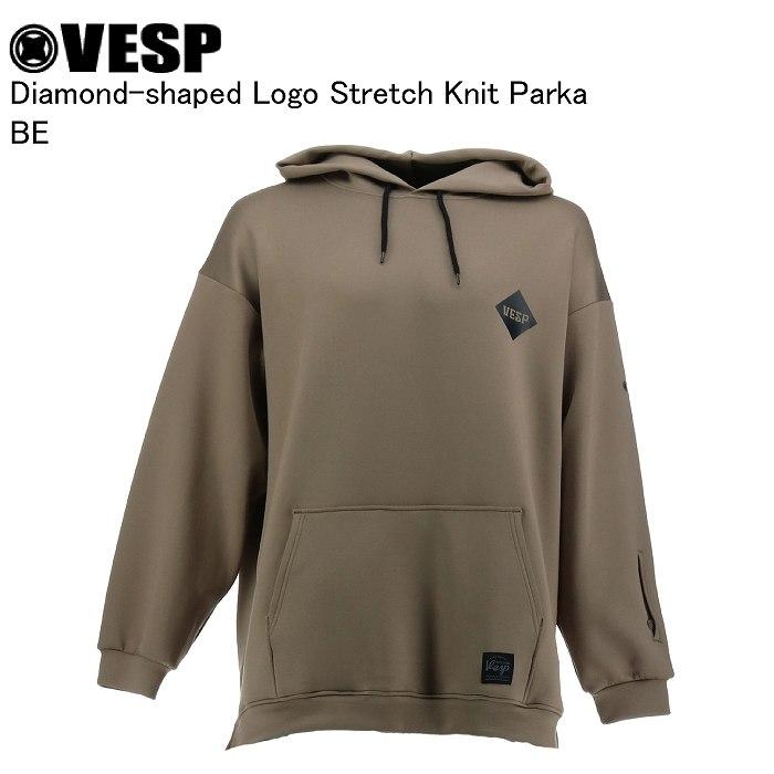 VESP ベスプ VPMS1037 Diamond-shaped Logo Stretch Knit Parka BE