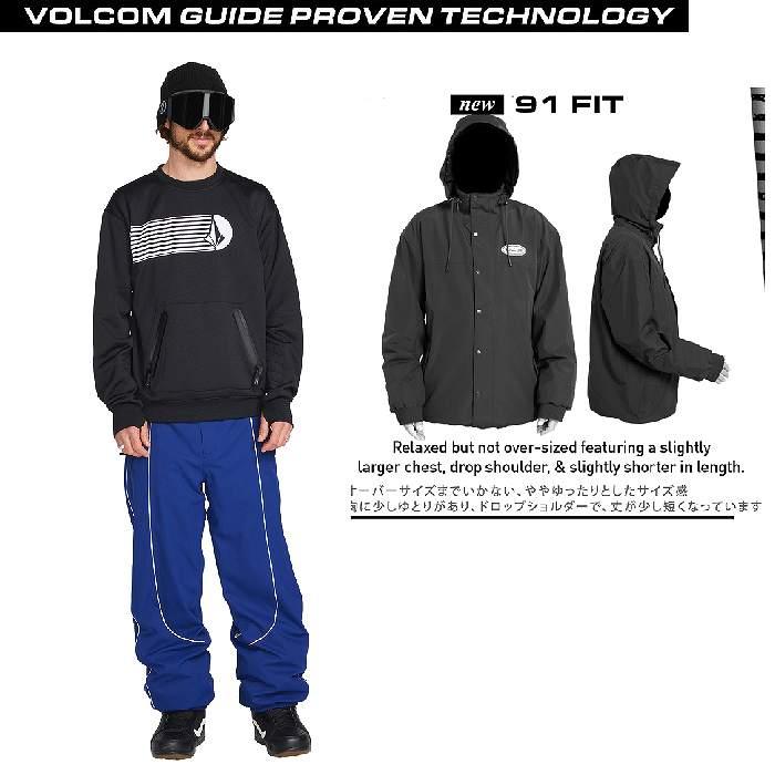 VOLCOM ボルコム ウェア LET IT STORM CREW 22-23 BLK メンズ