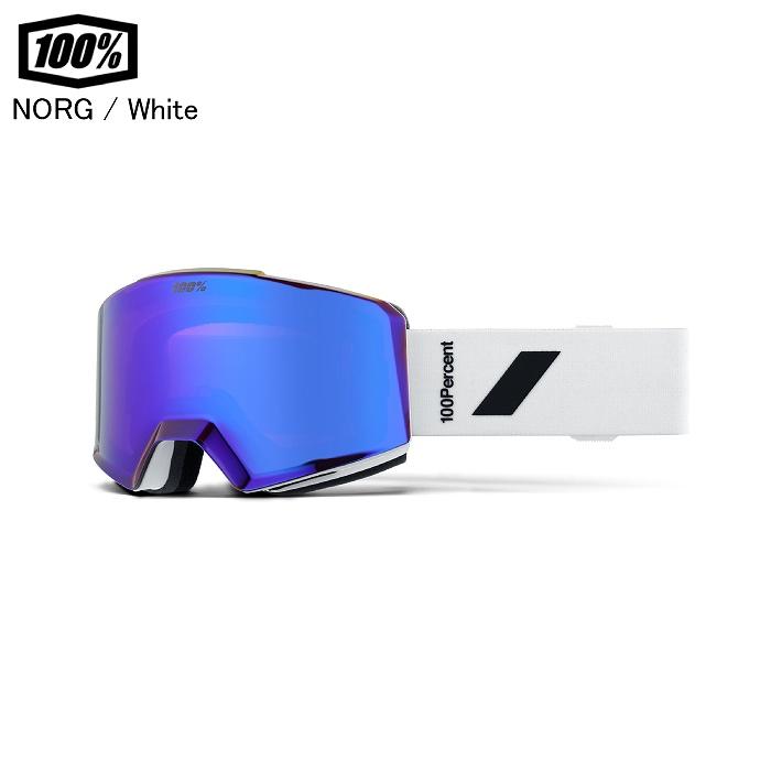 100% ワンハンドレッド NORG ゴーグル エンジ ミラー 100% ワンハンドレッド NORG WHITE/GREEN ノーグ MIRROR GREEN LE 100