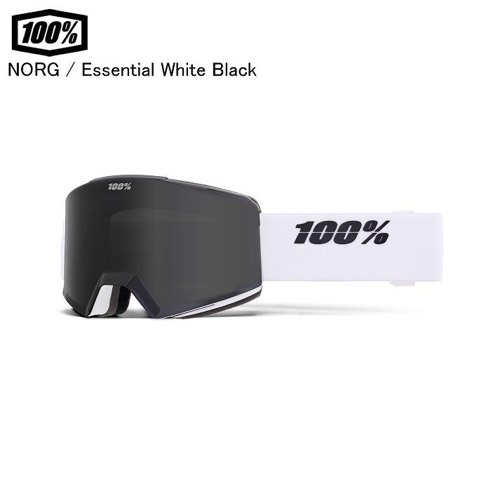 100% ワンハンドレッド NORG ノルグ ESSENTIAL WHITE/BLACK 51000-00024 ゴーグル スキー スノーボード スノボ 100％ゴーグル 100% ワンハンドレッド NORG ノルグ ESSENTIAL WHITE/BLACK 51000