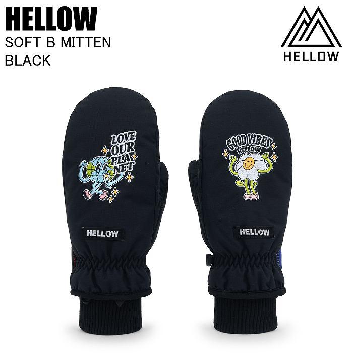 HELLOW ハロー SOFT B MITTEN BLACK スキー スノーボード スノボ