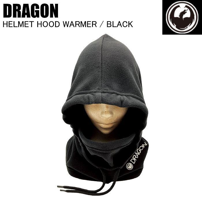 DRAGON ドラゴン HELMET HOOD WARMER BLACK スキー スノーボード
