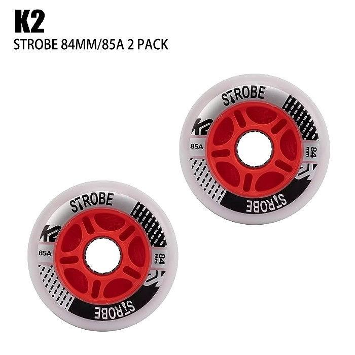 K2 ケーツー インラインスケートウィール K2 STROBE 84MM/85A 2 PACK L