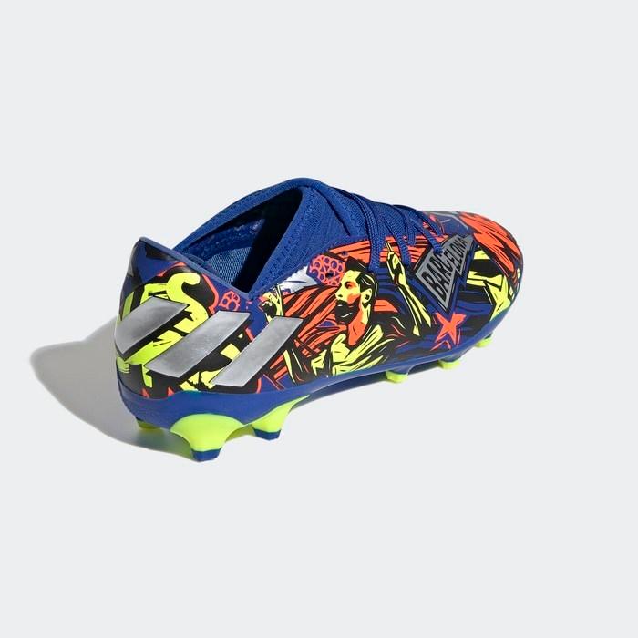 Adidas アディダス 日本正規代理店品 ネメシス メッシ 19 3 Hg チームロイヤルブルー シルバーメタリック ソーラーイエロー Fy3594 J Ag