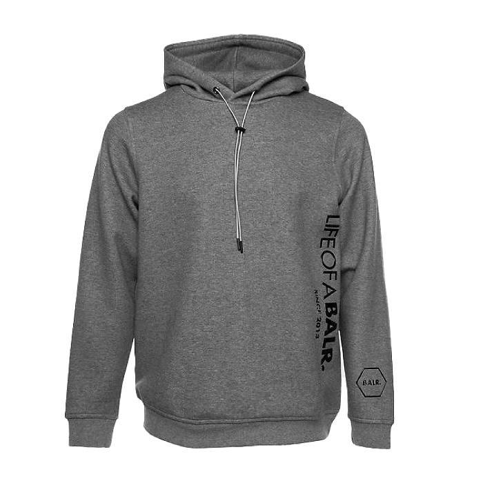 ボーラー BALR. CC STRAIGHT HOODIE B10138 DARK GREY HEATHER  