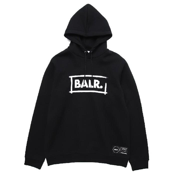BALR. ボーラー CHALK STRAIGHT HOODIE B10361 BLACK フットサル