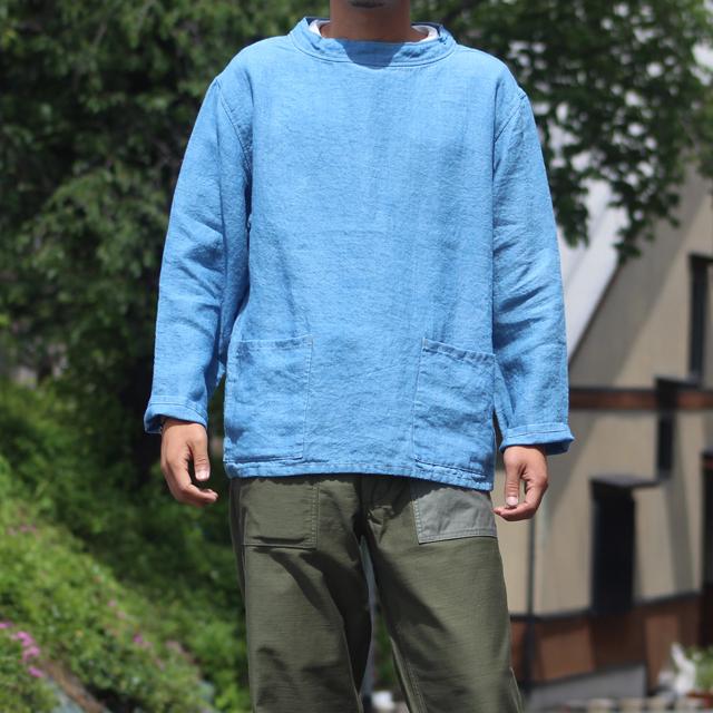 COLIMBO/コリンボ PETER HEAD FISHERMAN SMOCK Fade Indigo｜morleyclothing｜07