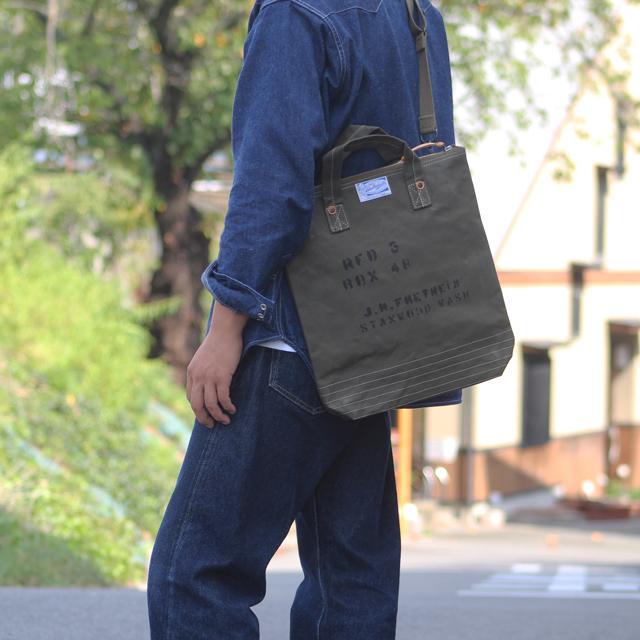 HINSON/ヒンソン Trooper's Canvas Tote =Custom= Olive | コリンボ | 08