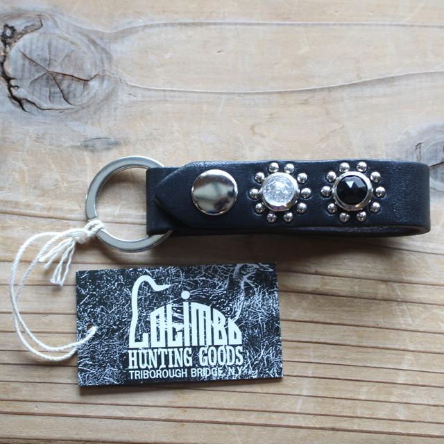 COLIMBO/コリンボ JEWEL STUDDED LEATHER KEY RING　"Sunflower Pattern" Black | コリンボ | 02