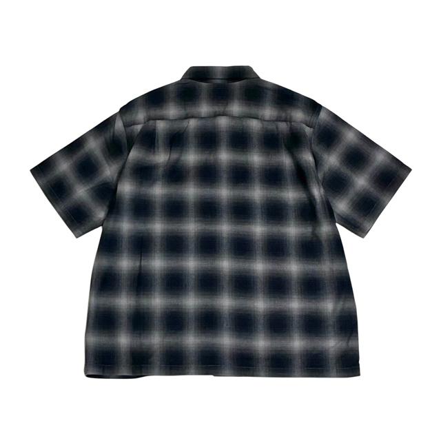 COLIMBO/コリンボ Modest Open Collar Shirt "Indigo Ombre Check" Smoky Gray Check (ZB-0304) | コリンボ | 02