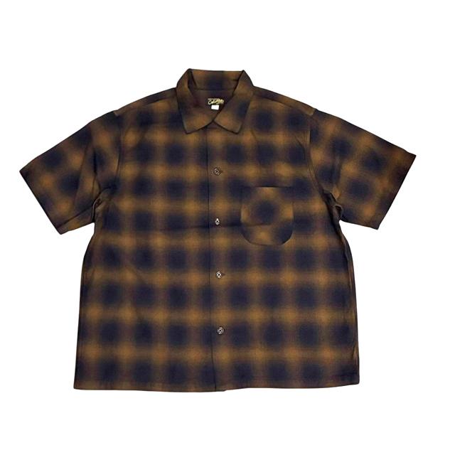 COLIMBO/コリンボ Modest Open Collar Shirt "Indigo Ombre Check" Rust Brown Check (ZB-0304) | コリンボ