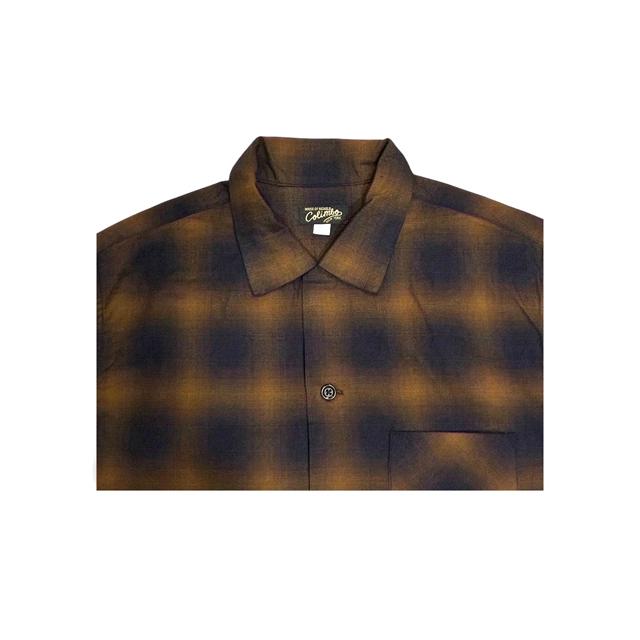 COLIMBO/コリンボ Modest Open Collar Shirt "Indigo Ombre Check" Rust Brown Check (ZB-0304) | コリンボ | 01