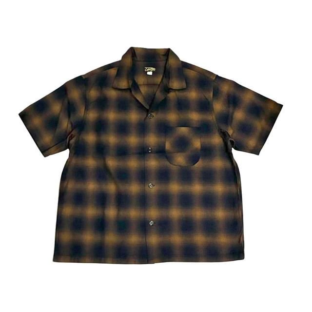 COLIMBO/コリンボ Modest Open Collar Shirt "Indigo Ombre Check" Rust Brown Check (ZB-0304) | コリンボ | 02