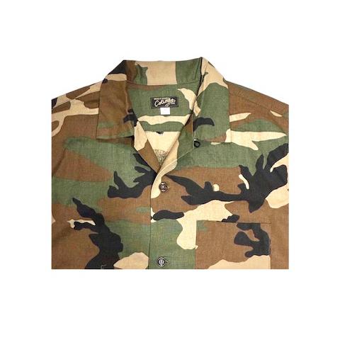 COLIMBO/コリンボ Modest Open Collar Shirt -Heavy Weight Linen- "WOODLANDCAMO" (ZB-0313) |  | 02