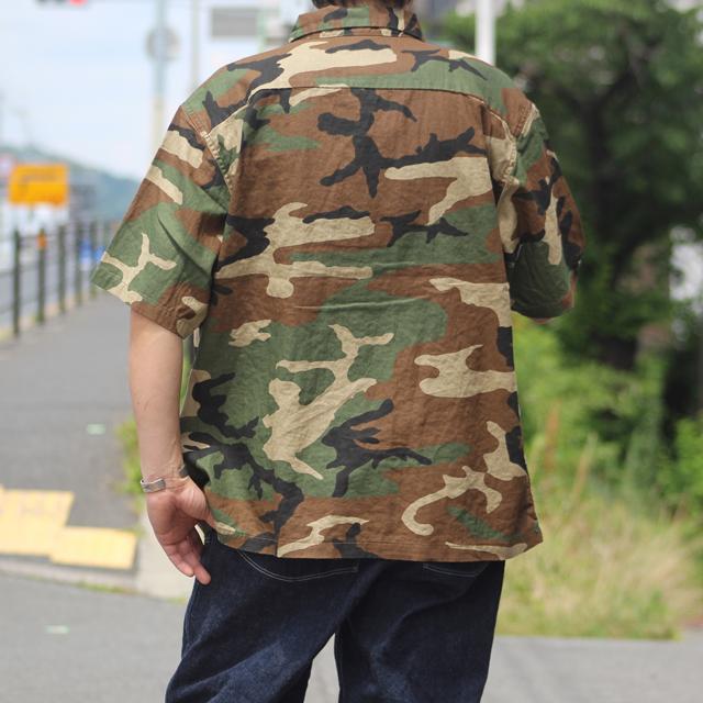 COLIMBO/コリンボ Modest Open Collar Shirt -Heavy Weight Linen- "WOODLANDCAMO" (ZB-0313) |  | 07