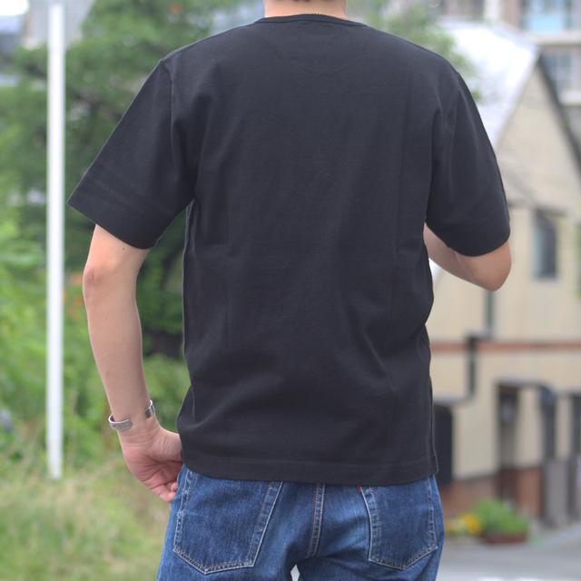 Lサイズ COLIMBO コリンボ ヘンリーネック 半袖Tシャツ ブラック