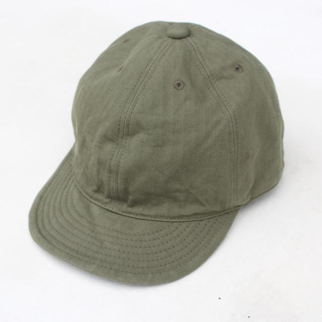 HIGHER/ハイヤーVINTAGE HERRINGBONE CAP OLIVE｜morleyclothing｜02