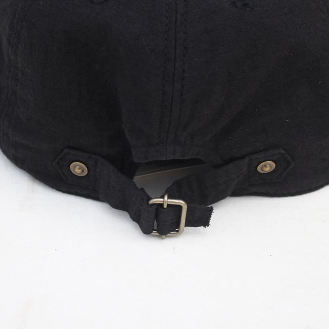 HIGHER/ハイヤーVINTAGE VINTAGE BACKSATIN CINCH BUCKLE CAP BLACK｜morleyclothing｜05