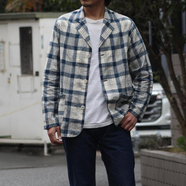 WORKERS/ワーカーズ Relax Jacket, Blue Madras｜morleyclothing｜09