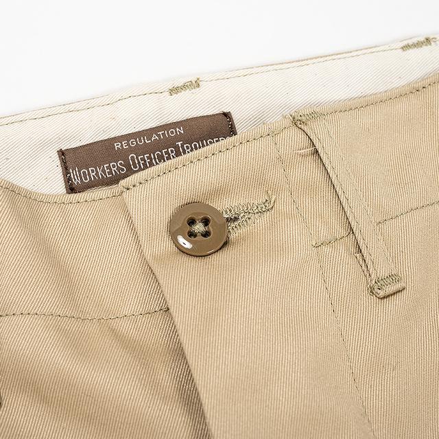 WORKERS/ワーカーズ Officer Trousers, Vintage, Type 2, Oyster Chino｜morleyclothing｜05