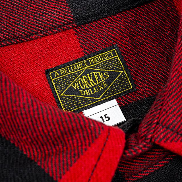 WORKERS WORKERS/ワーカーズ Deluxe Shirt Open Front Red Buffalo