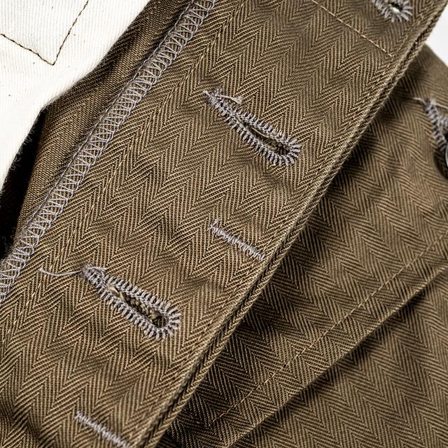 WORKERS WORKERS/ワーカーズ M43 Trousers Mod, Khaki Herringbone
