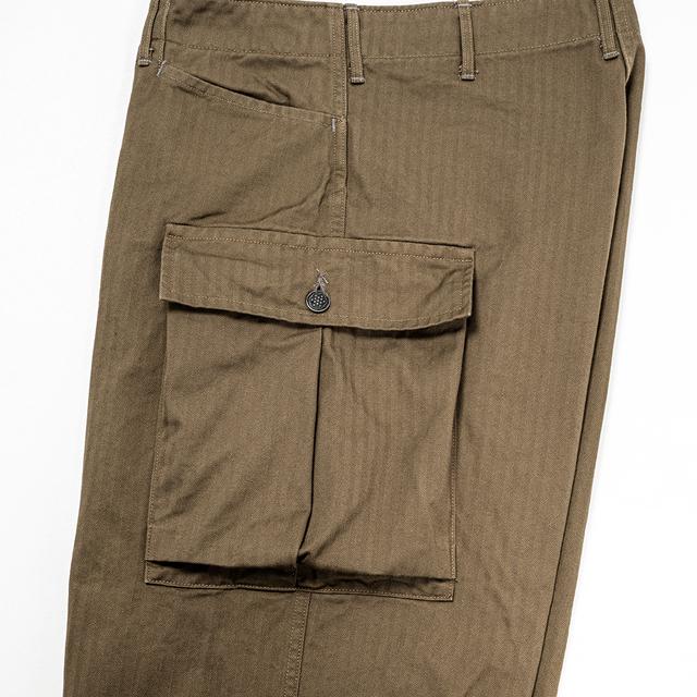 WORKERS WORKERS/ワーカーズ M43 Trousers Mod, Khaki Herringbone