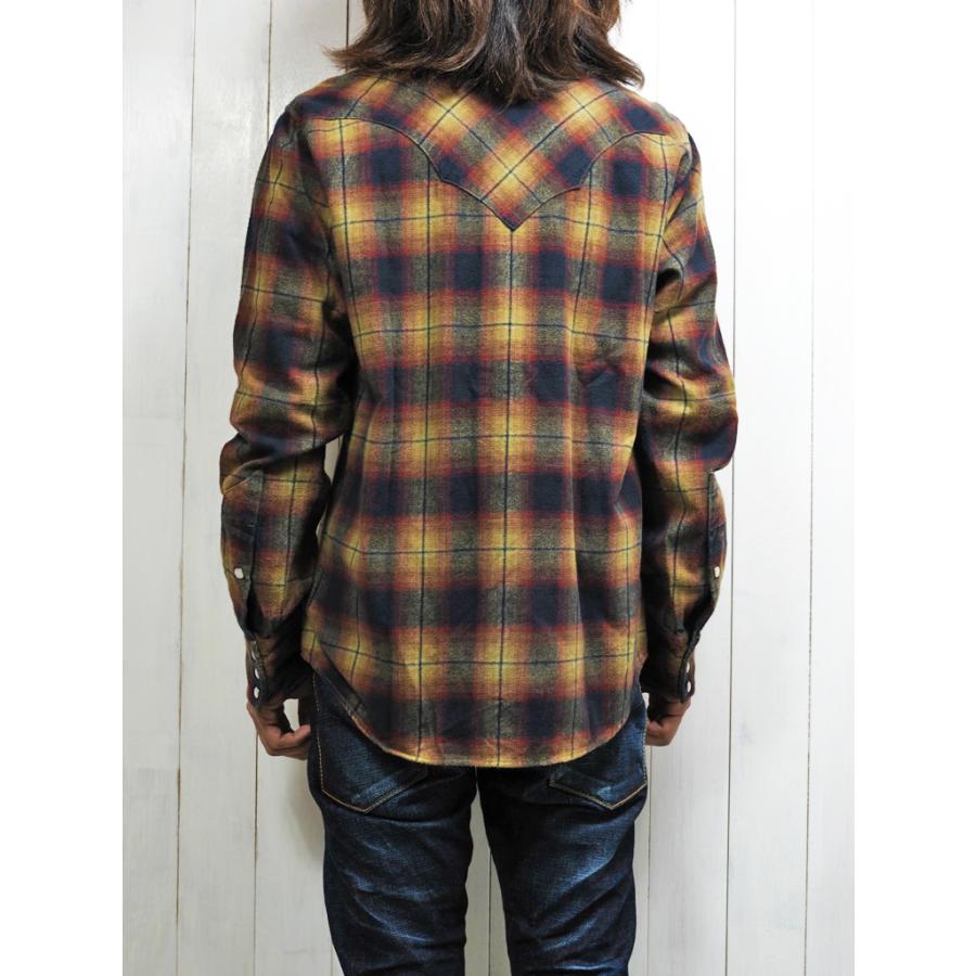 AYUITE(アユイテ) OMBRE CHECK NEL WESTERN SHIRT オンブレ チェック ネル ウエスタンシャツ AU18A-FS45 (ベージュ) メンズ カジュアル 送料無料｜morning-glow｜04