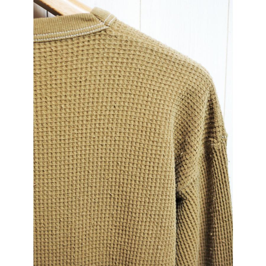 INDERA MILLS（インデラ ミルズ）COTTON HEAVY WEIGHT THERMALS /Garment Dye コットン ヘビーウェイト 後染め サーマル カットソー I839LSGD （コヨーテ）｜morning-glow｜08